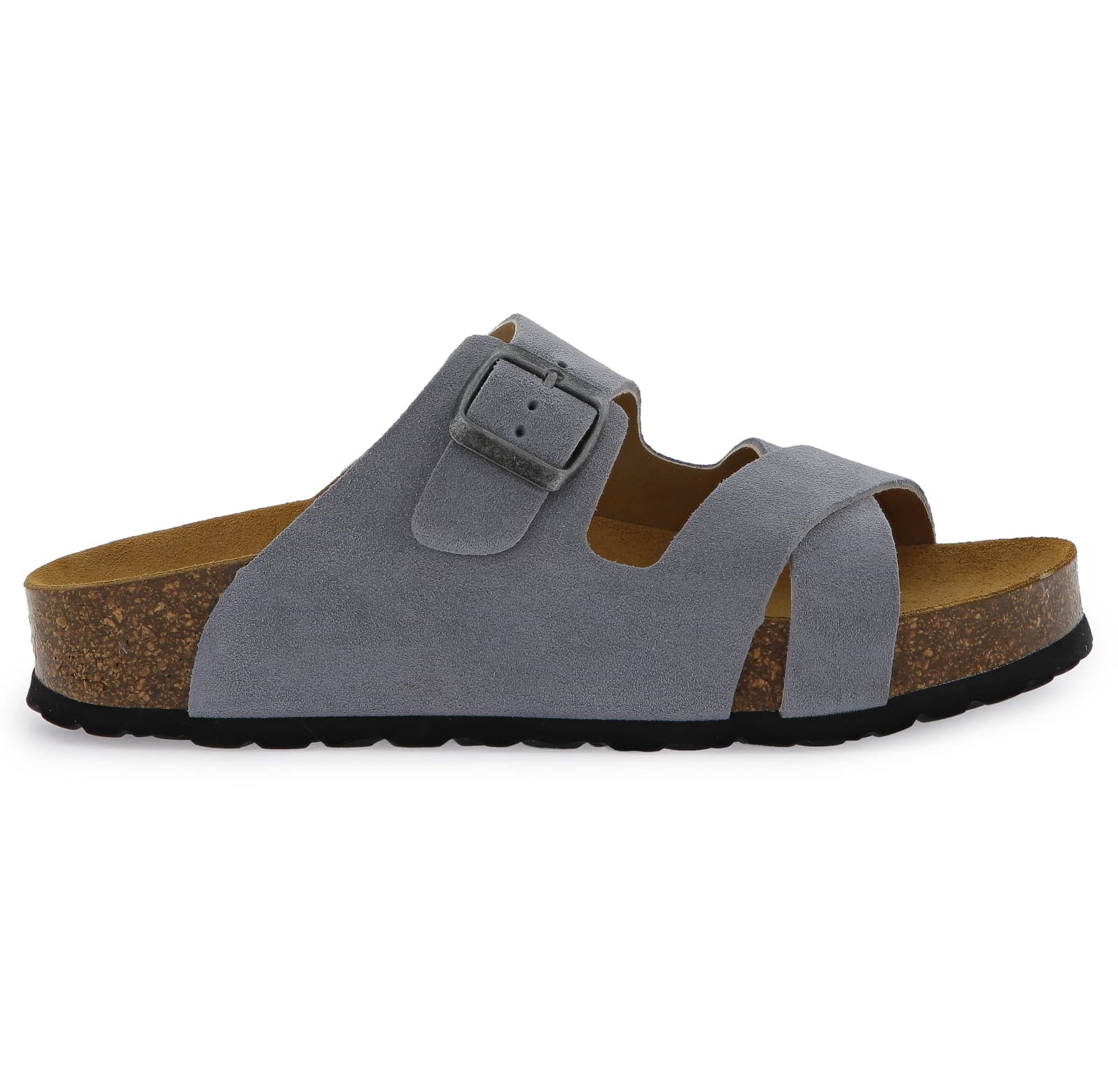 Womens Elche Mid Platform Slide Sandals - Denim