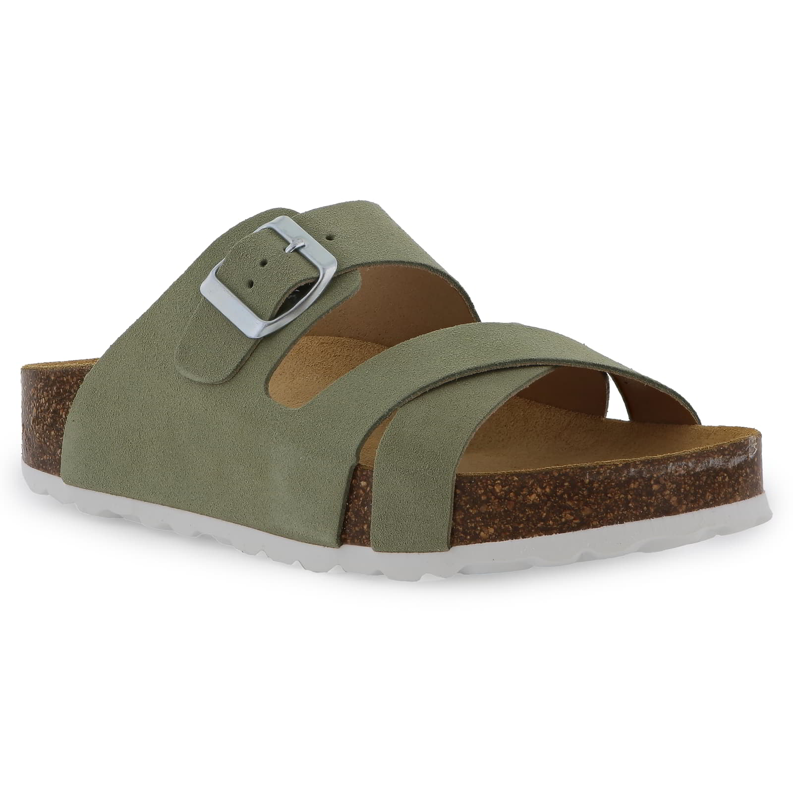 Womens Elche Mid Platform Slide Sandals - Mint