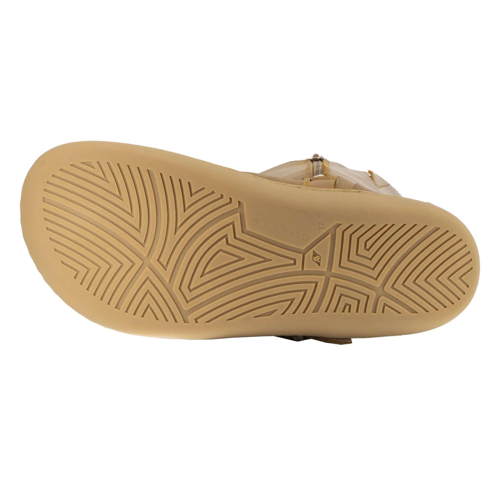 gum colour zero drop outsole on white background