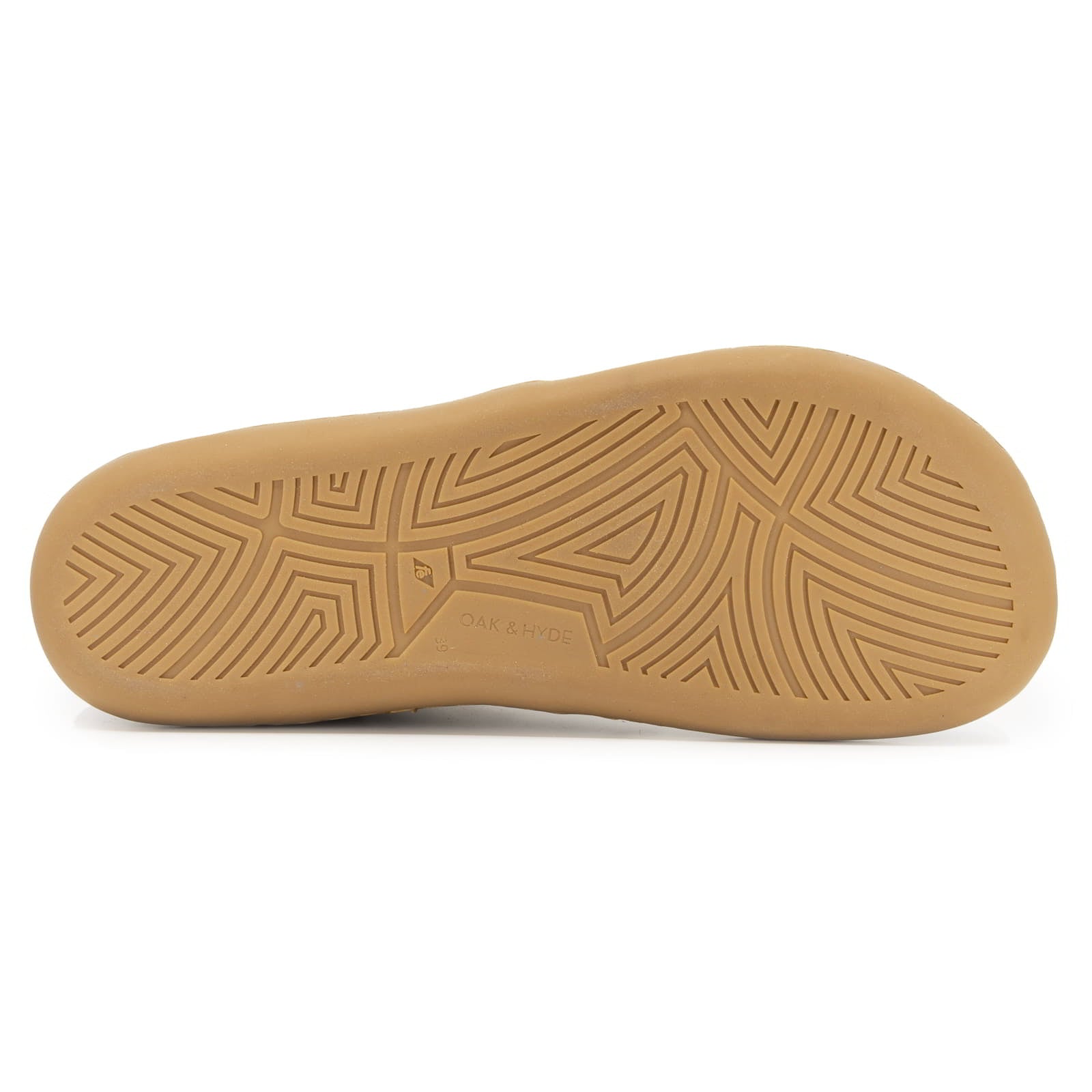 gum zero drop outsole of cherry barefoot ankle boots showing tread pattern