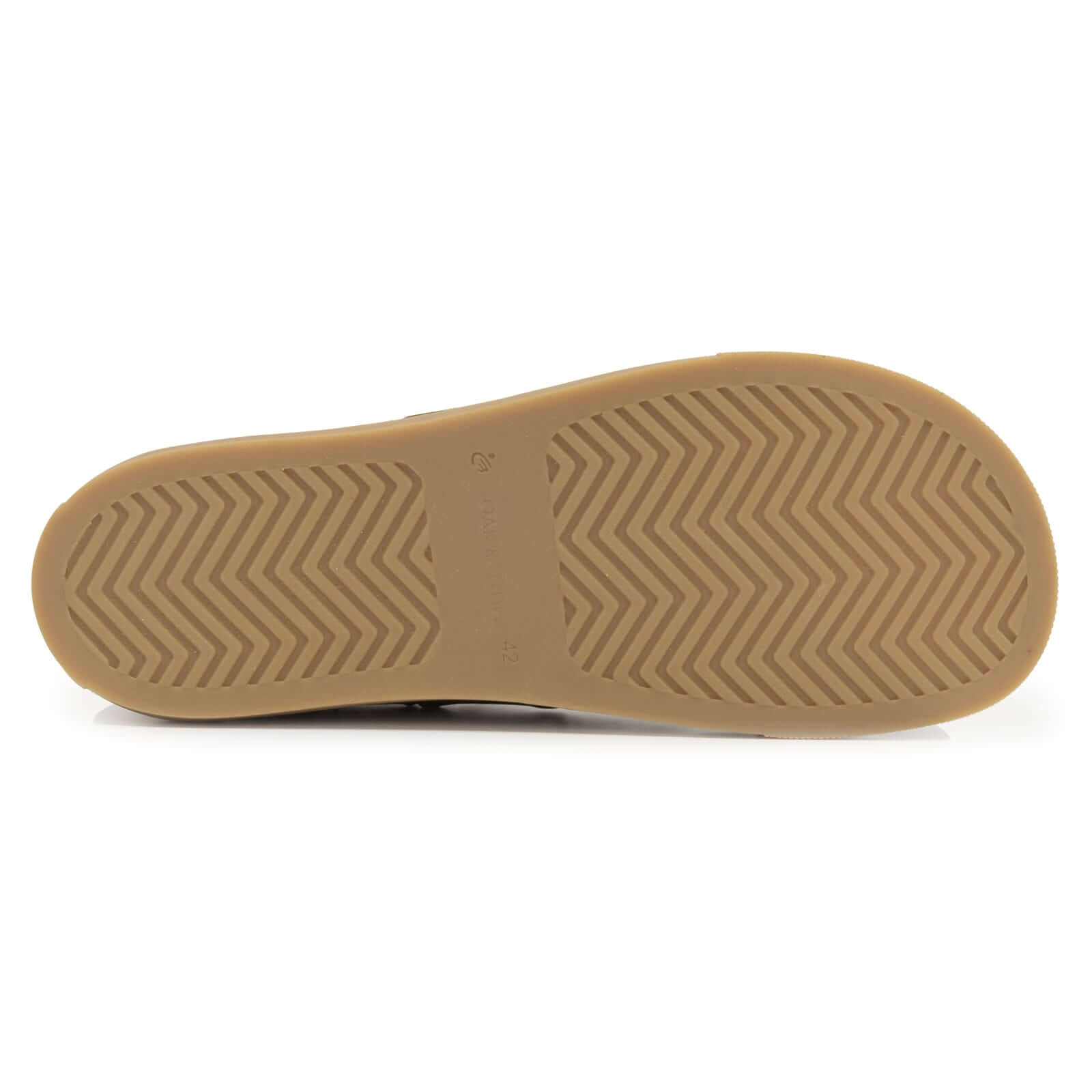 gum coloured barefoot outsole on white background
