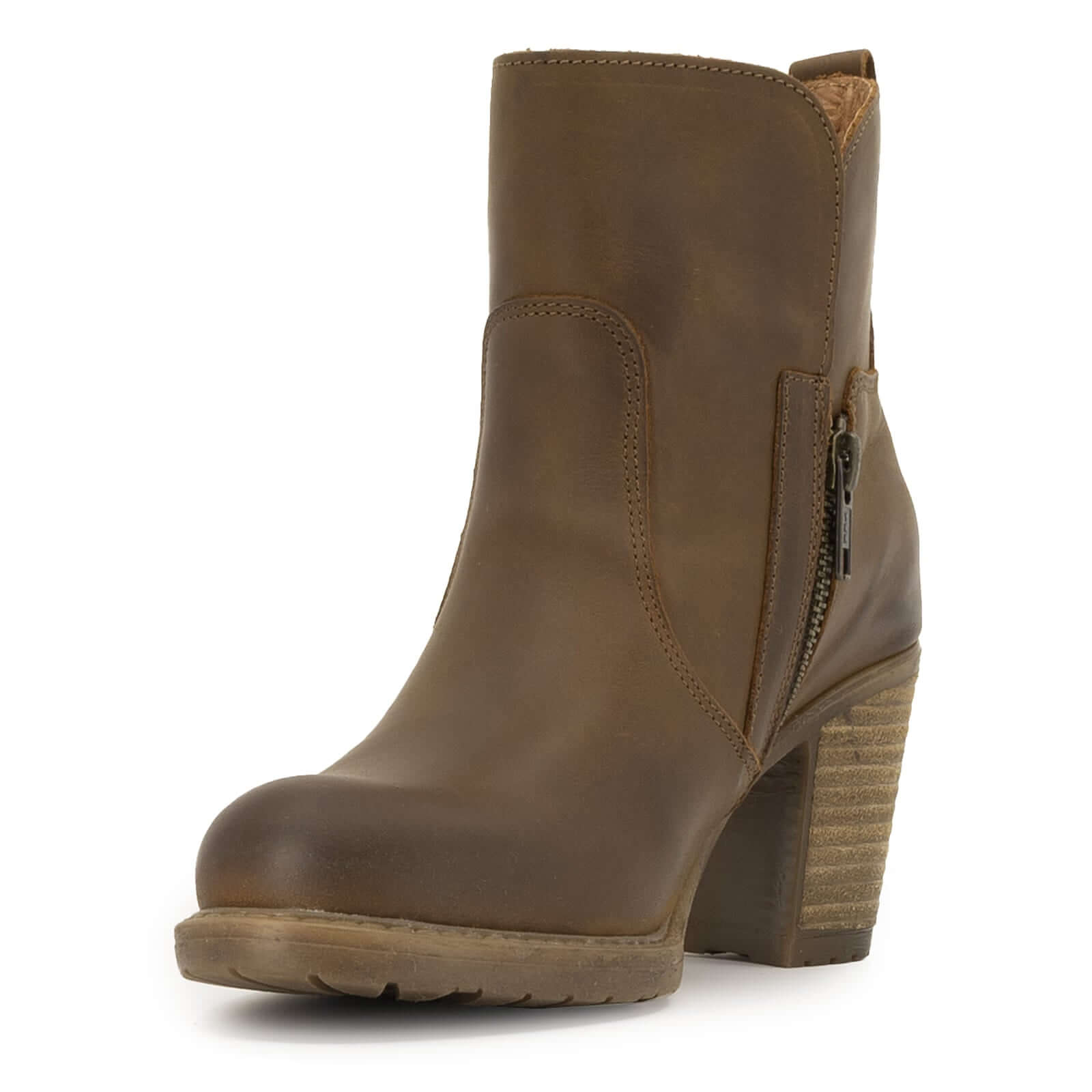 inside angled view of Eastside 2 ankle boots showing leather upper