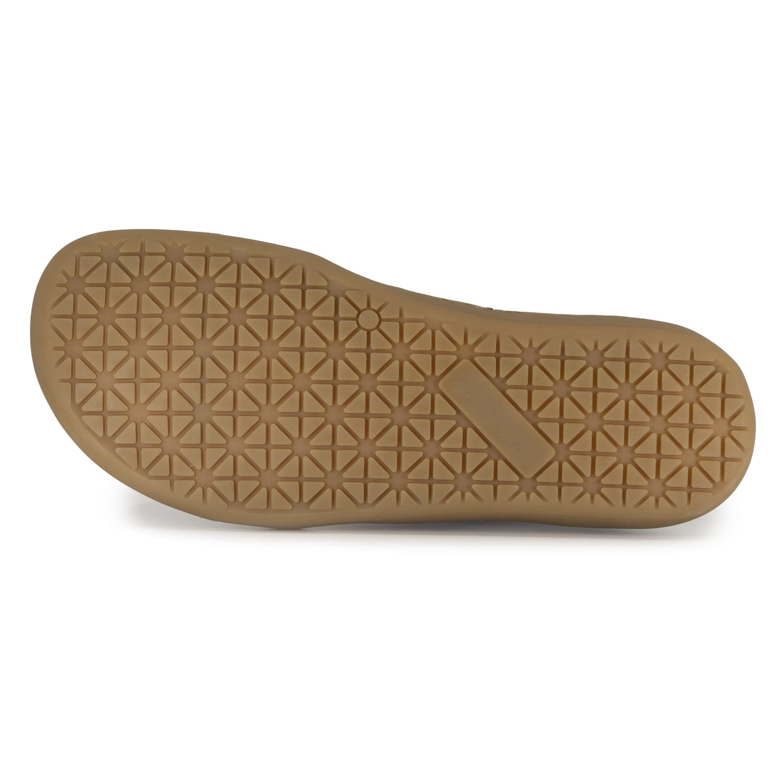 zero drop outsole in gum colour on white background