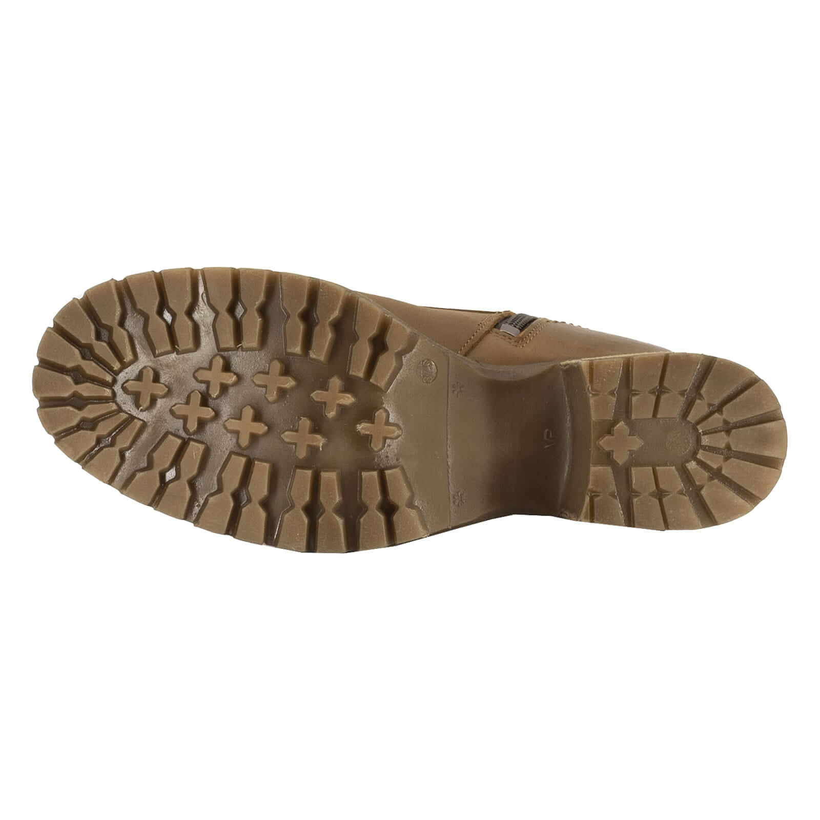 outsole of dark brown oak & hyde kensington 2 boots showing deep tread grip pattern