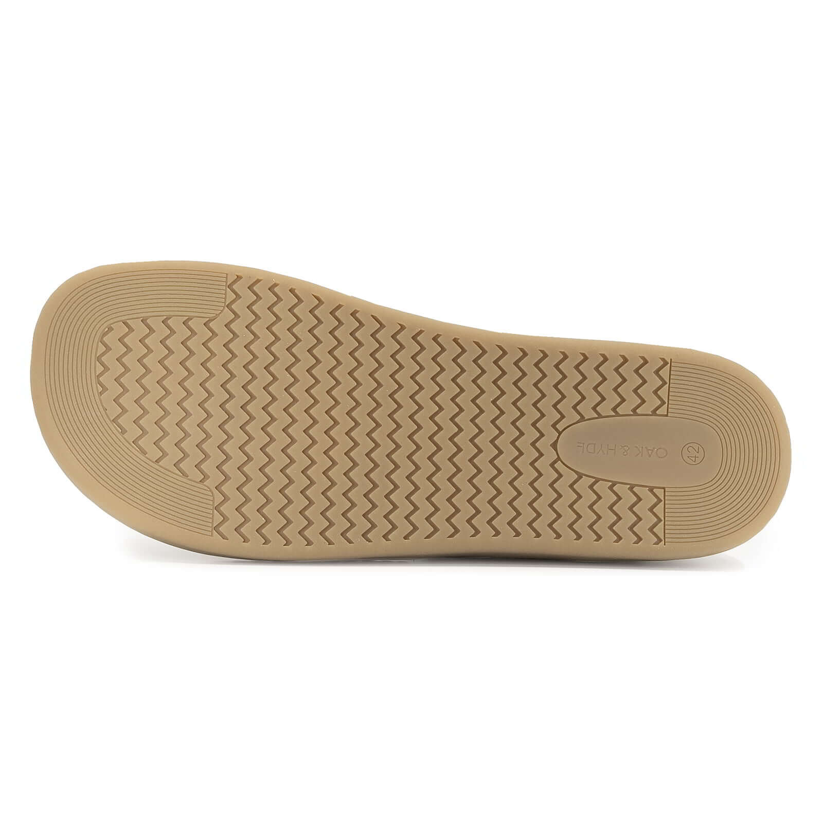 zero drop outsole of mens larch barefoot trainers in navy showing tread pattern