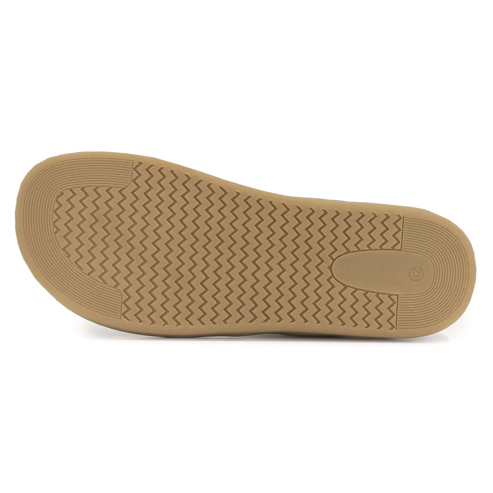 zero drop outsole of mens larch barefoot trainers in navy showing tread pattern