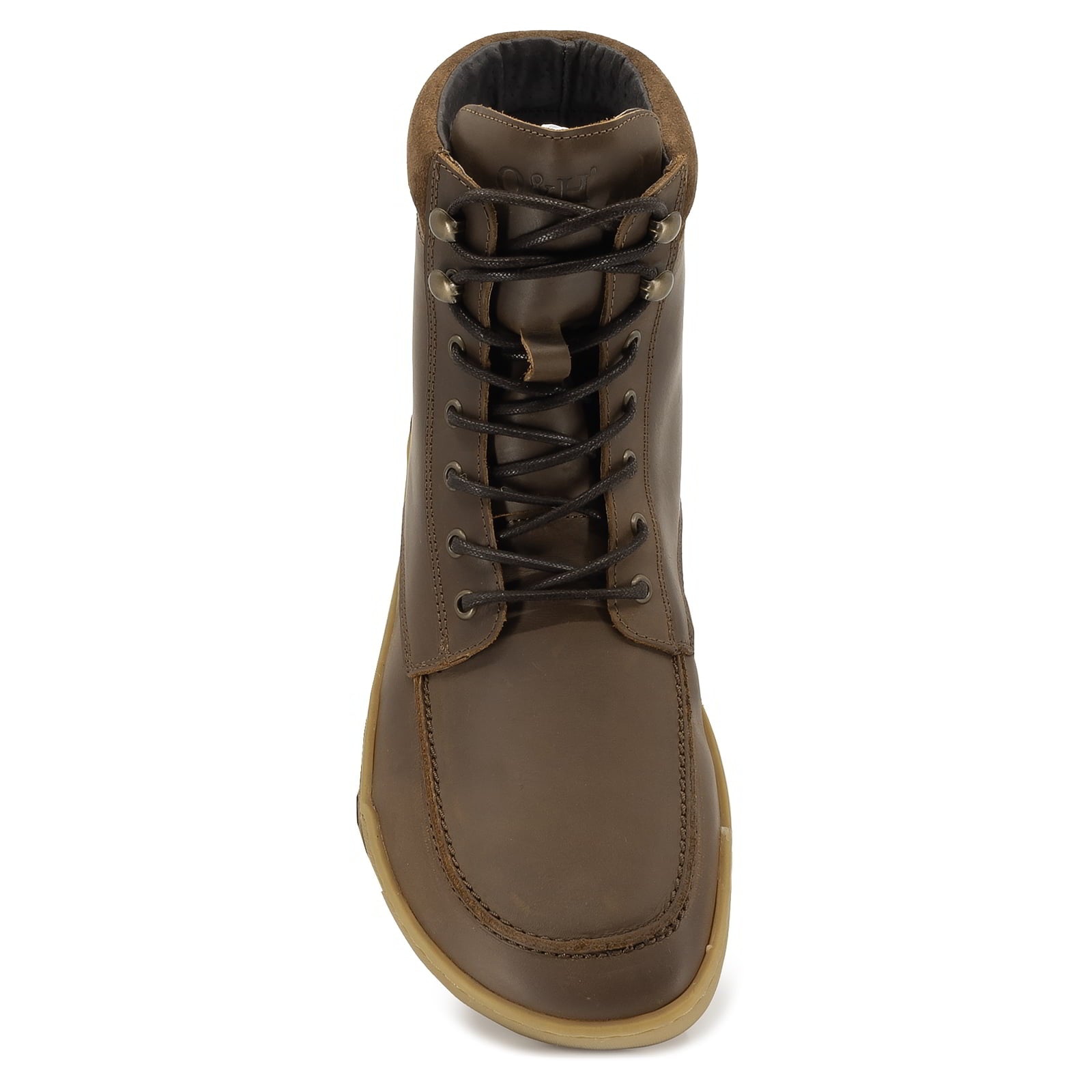 top down view of redwood in dark brown showing toe shape