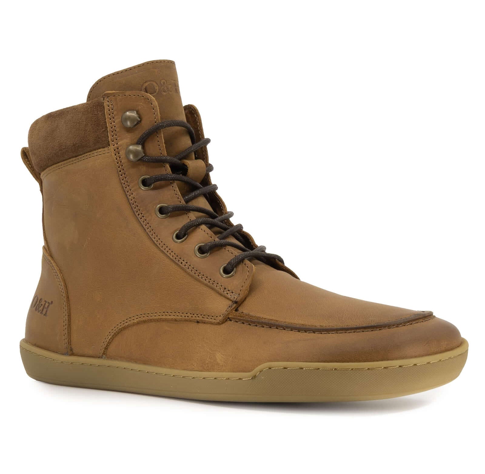 angled view showing front lace and mic toe detailing on white background