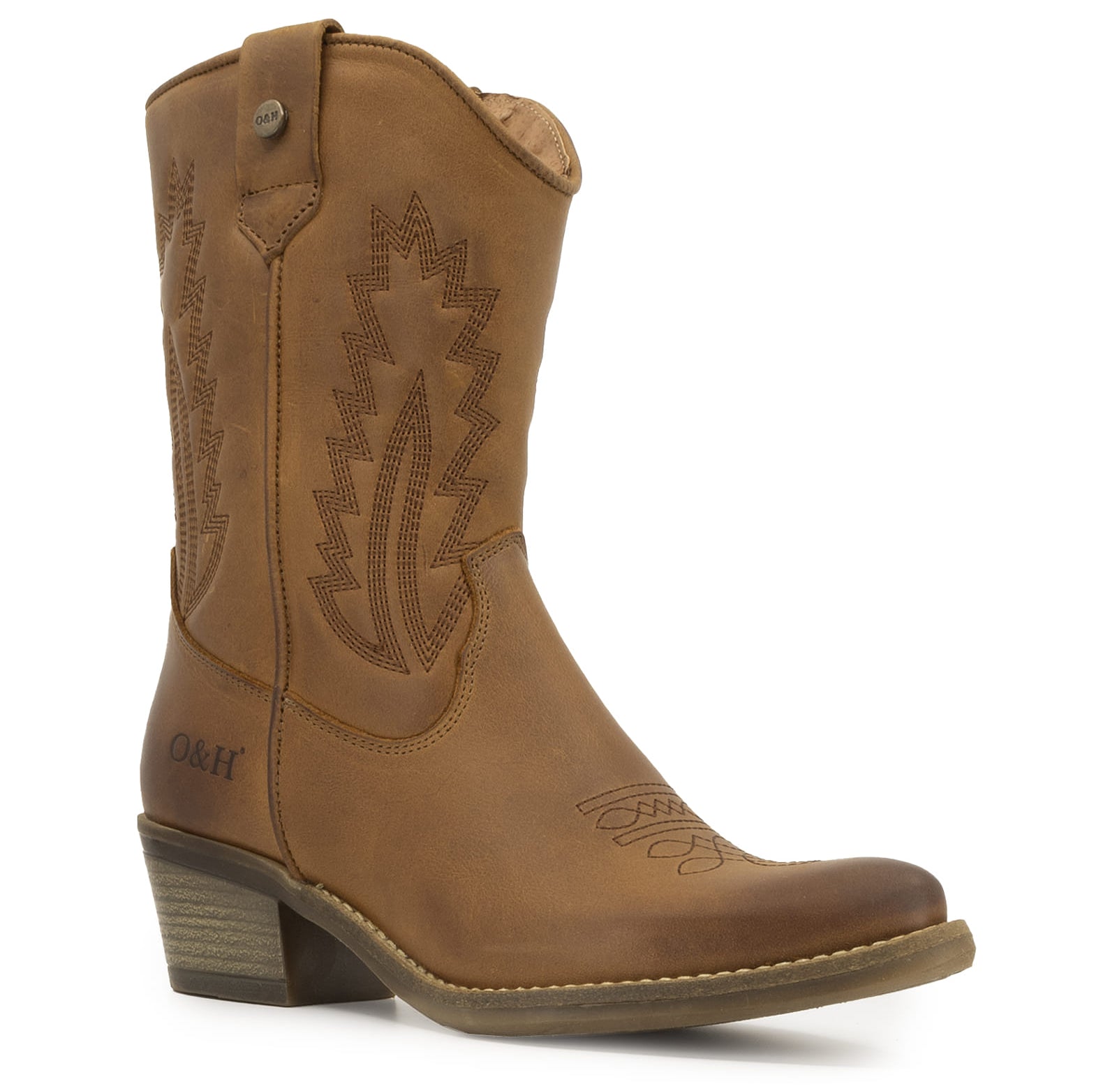angled side view of texan lo cowboy boots showing pointed toe