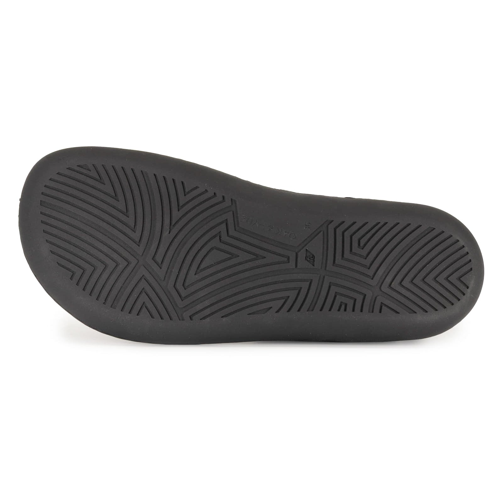zero drop outsole showing tread on a white background