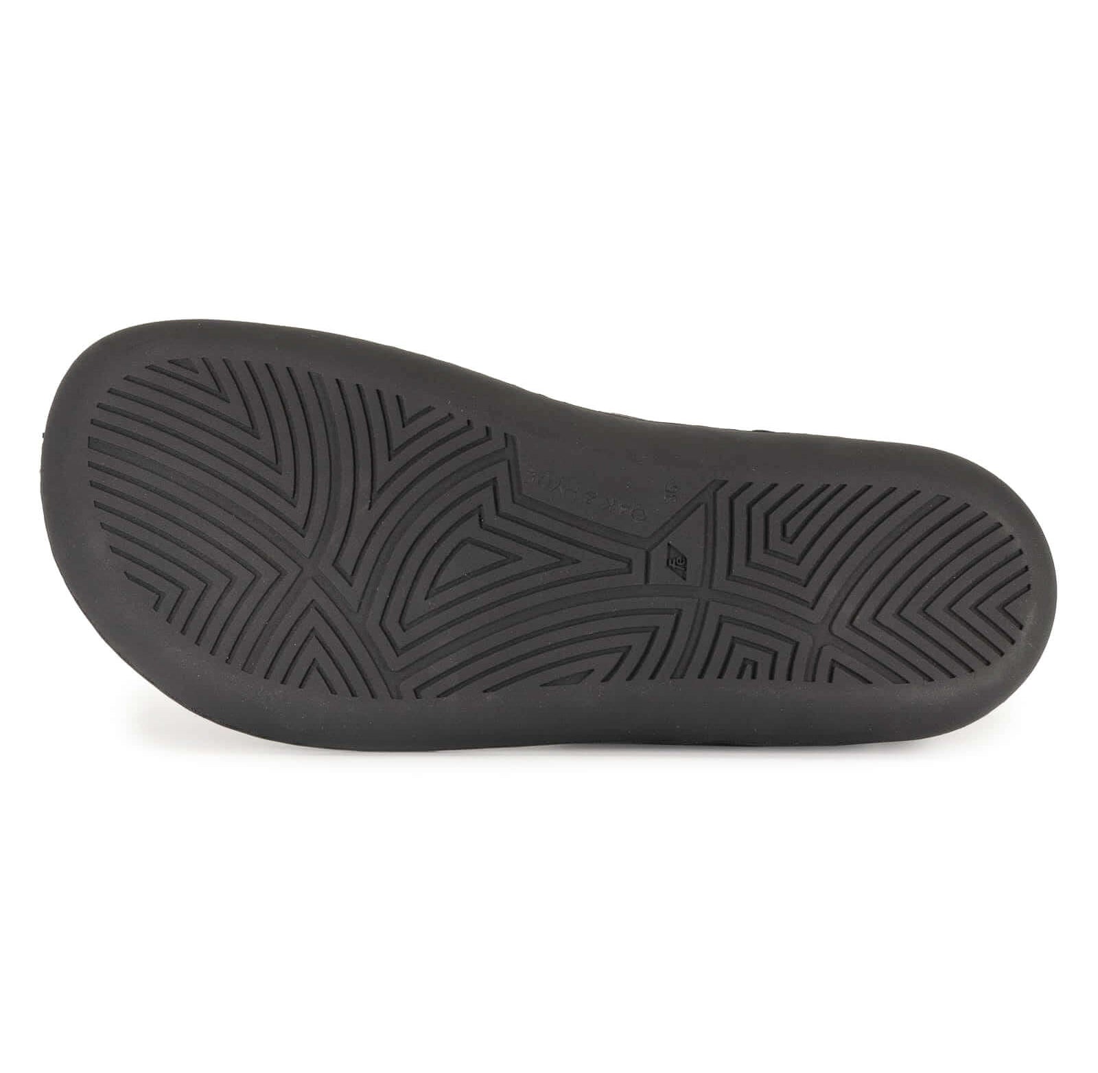 zero drop outsole showing tread on a white background