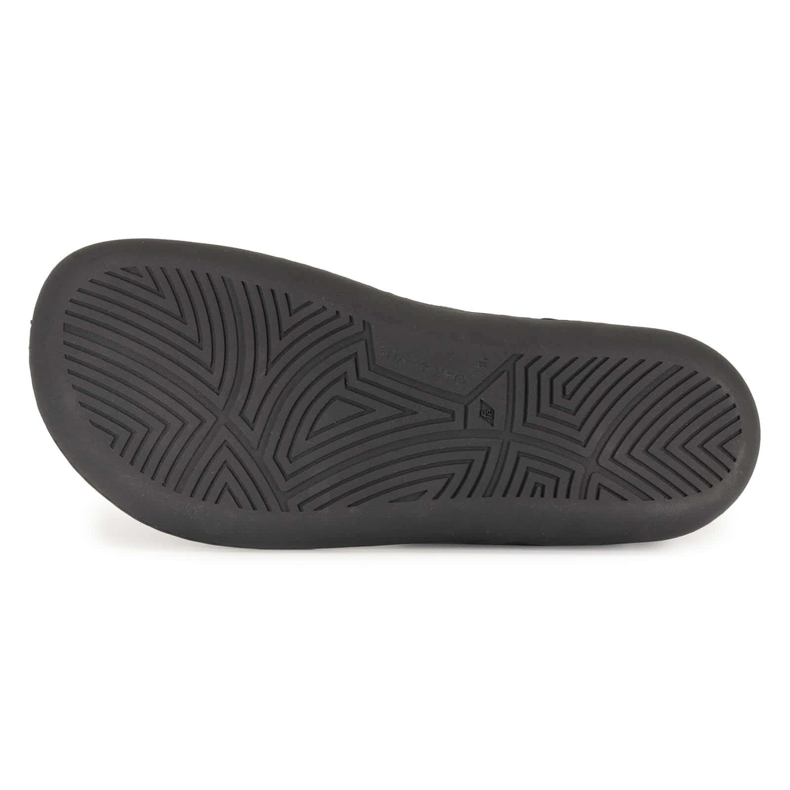 zero drop outsole showing tread on a white background