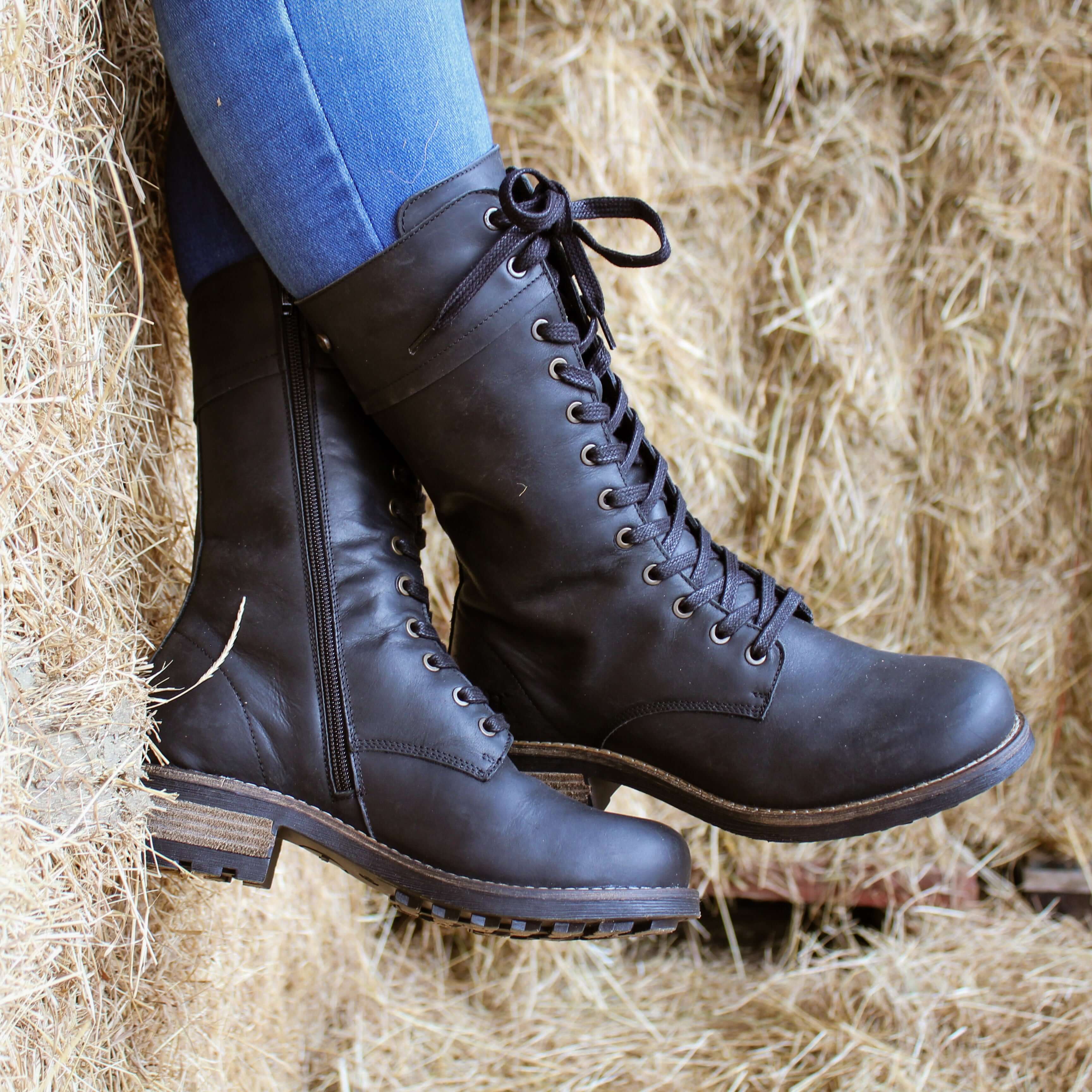 Army Boots Black Womens Combat Boots HOPPER 8