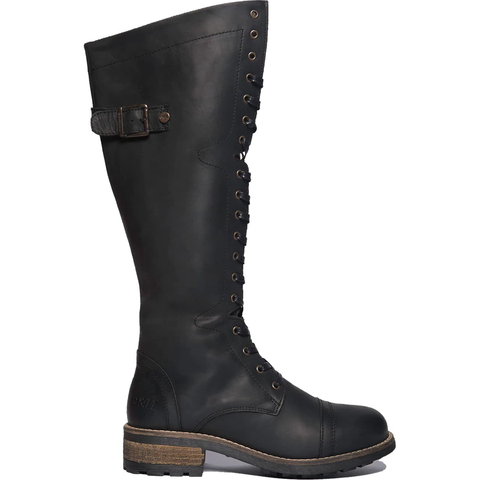 Oak & Hyde Womens Bridge 18 Tall Leather Boots - Cesar Black