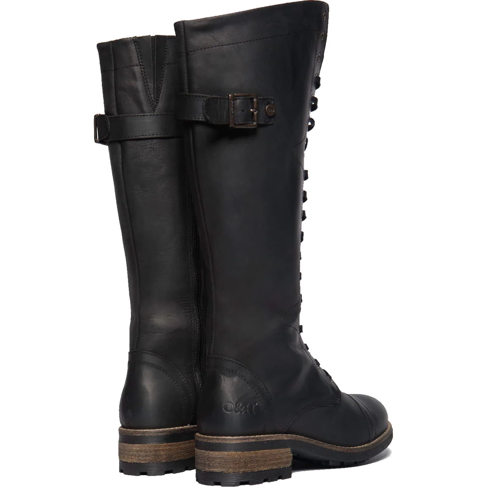Oak & Hyde Womens Bridge 18 Tall Leather Boots - Cesar Black
