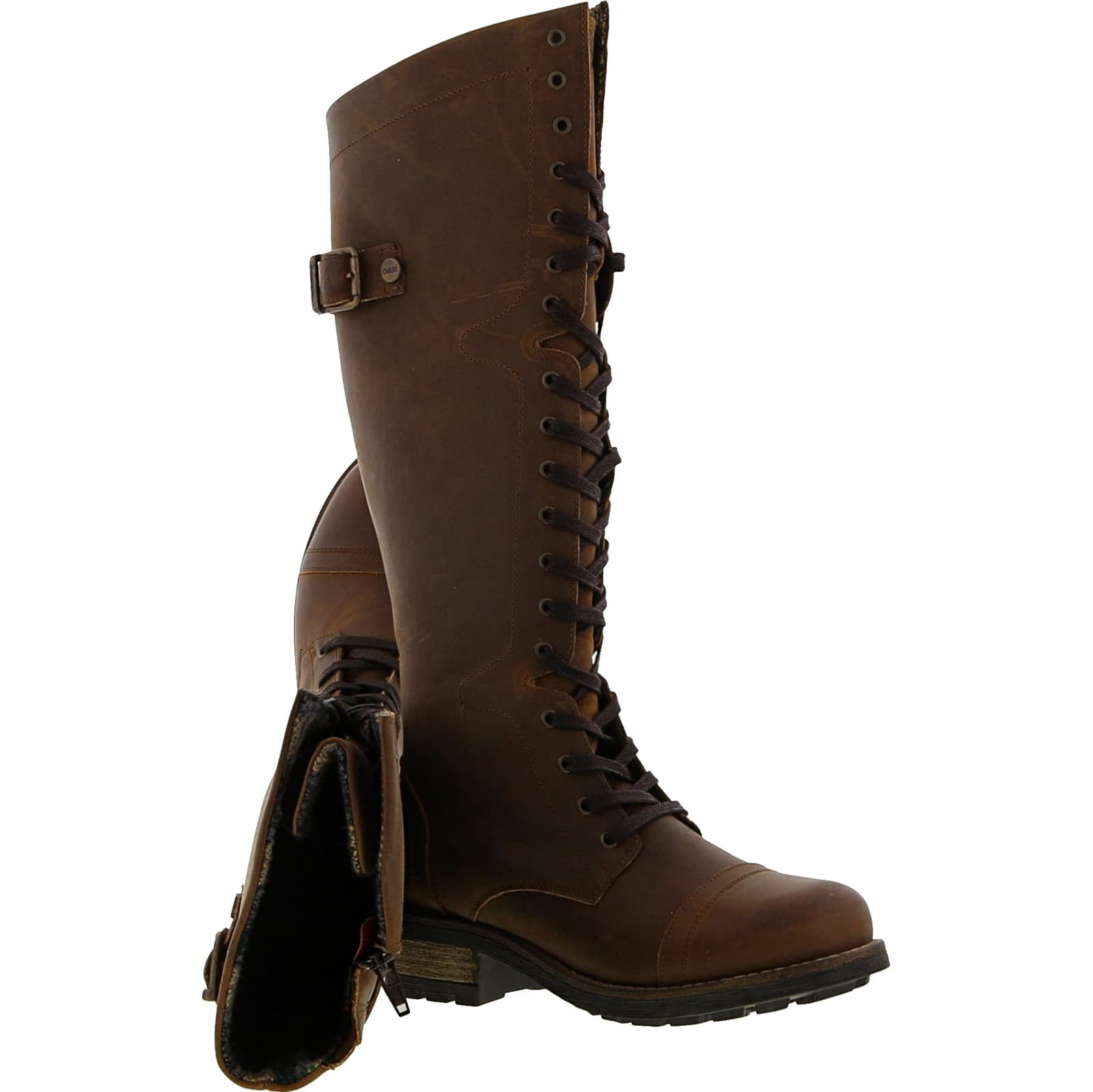 Oak & Hyde Womens Bridge 18 Tall Leather Boots - Cesar Brown