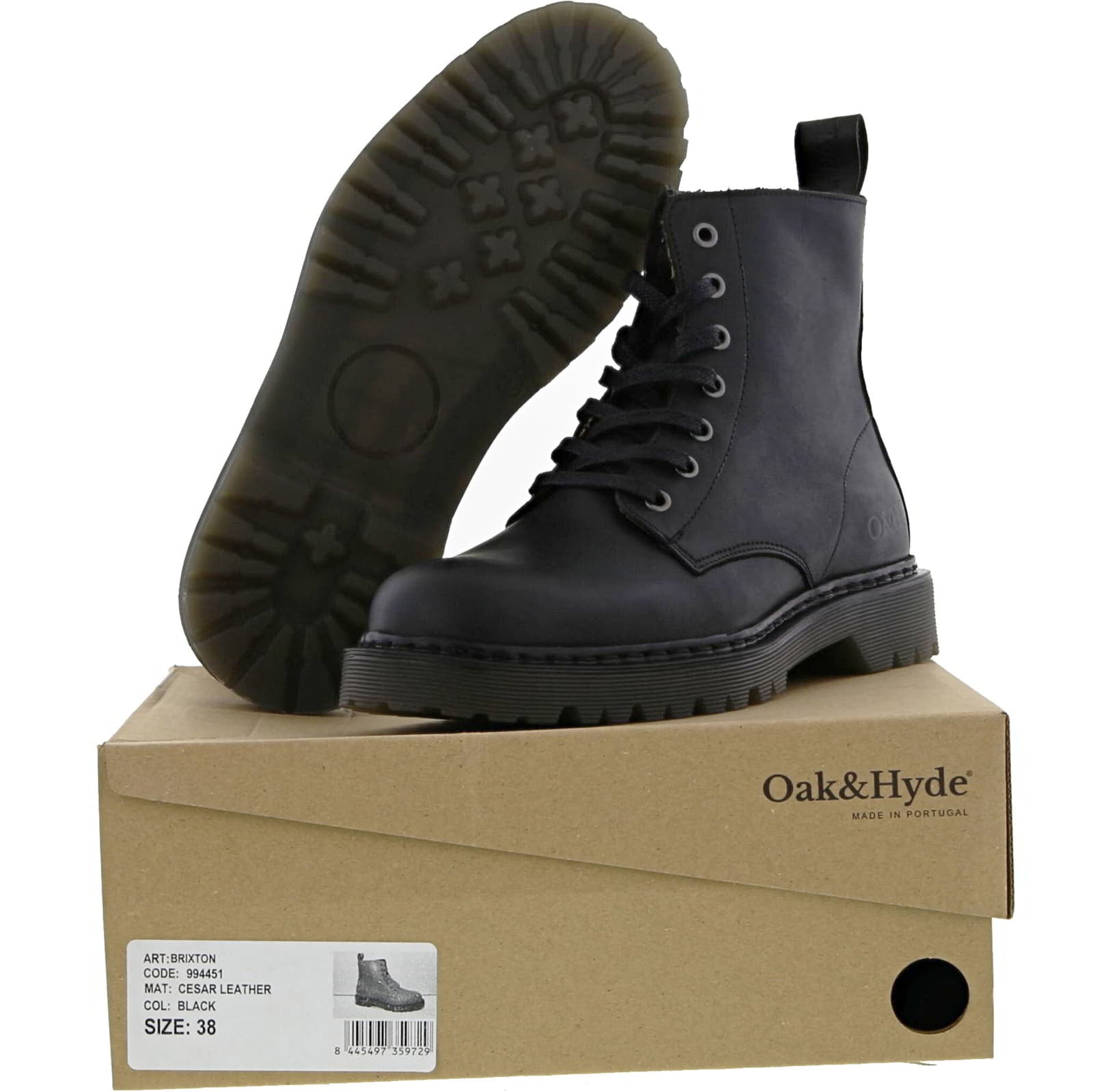 Womens Brixton 7 Leather Ankle Boots - Cesar Black
