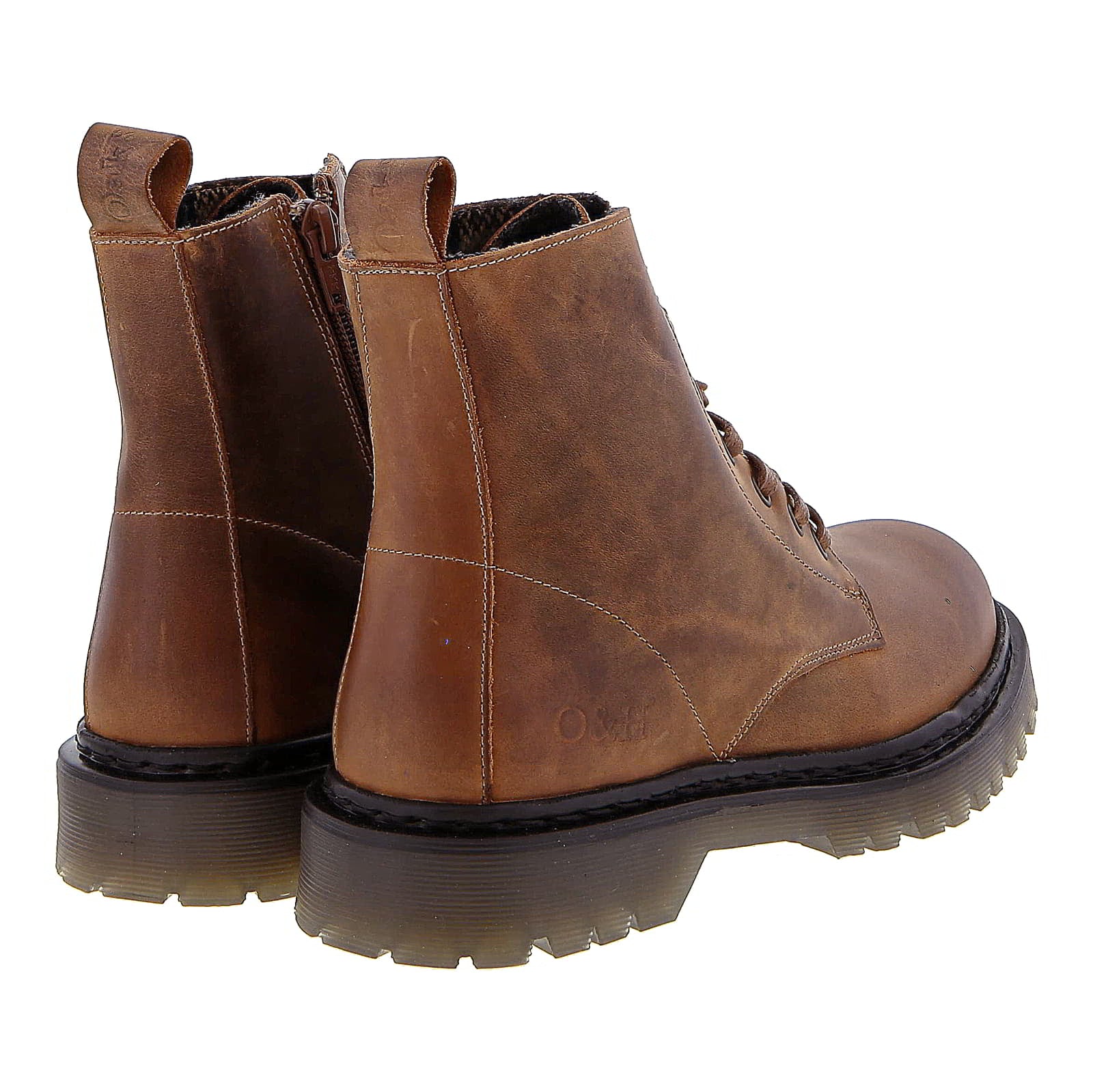 Womens Brixton 7 Leather Ankle Boots - Cesar Cognac