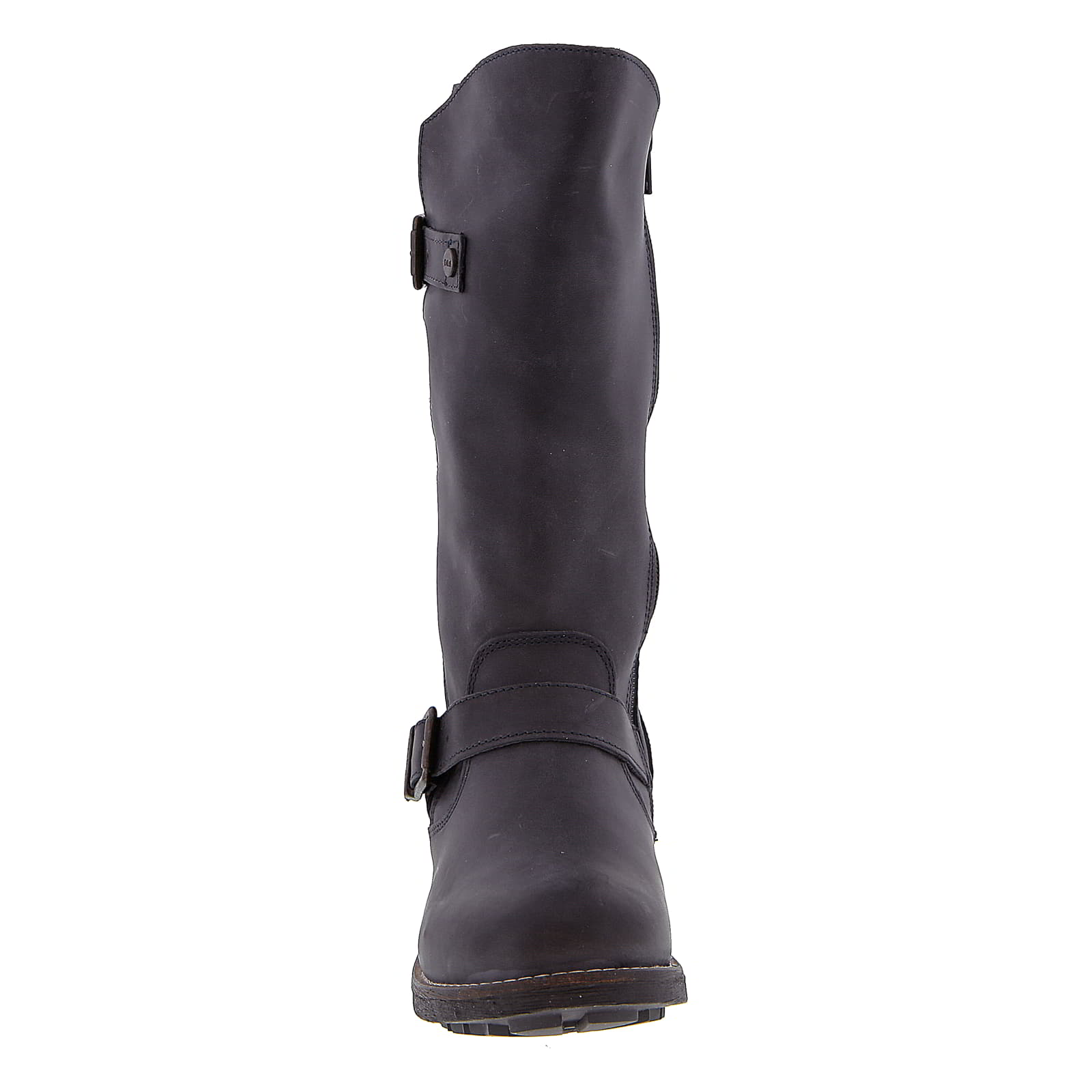 Womens Crest Tall Leather Boots - Cesar Navy