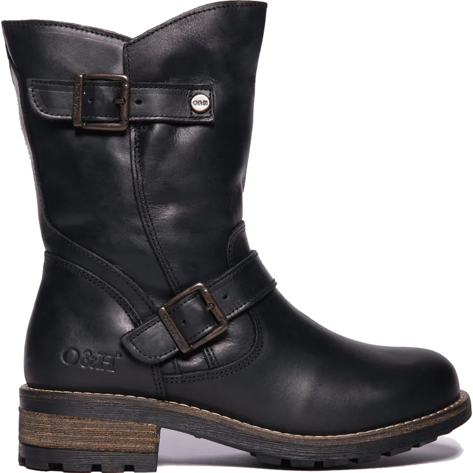 Womens Crest Demi Mid Calf Country Boots - Black