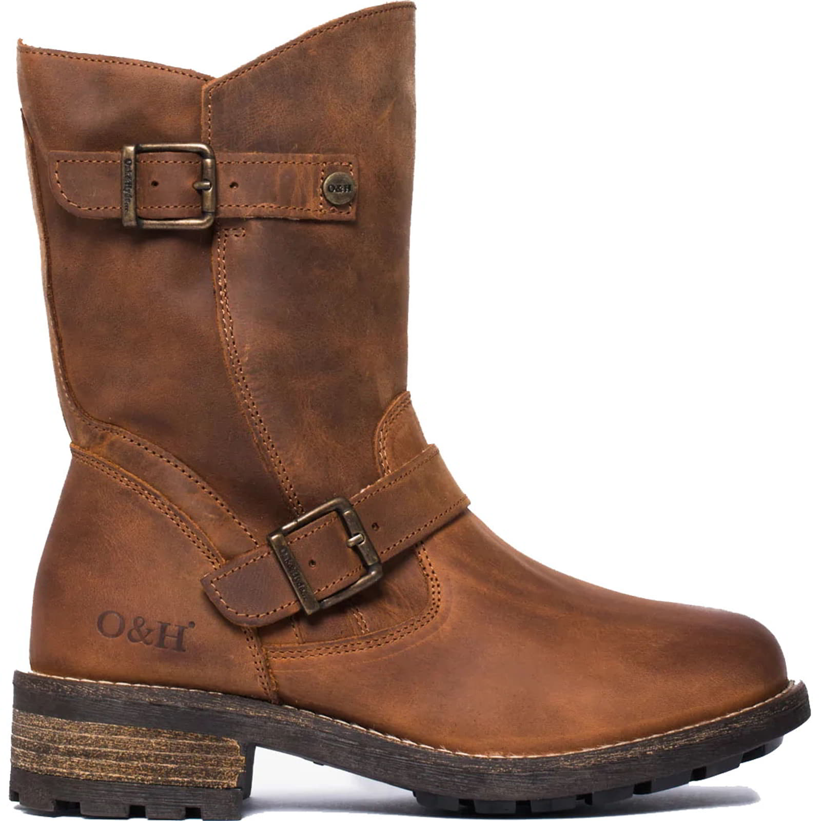 Womens Crest Demi Mid Calf Country Boots - Cognac