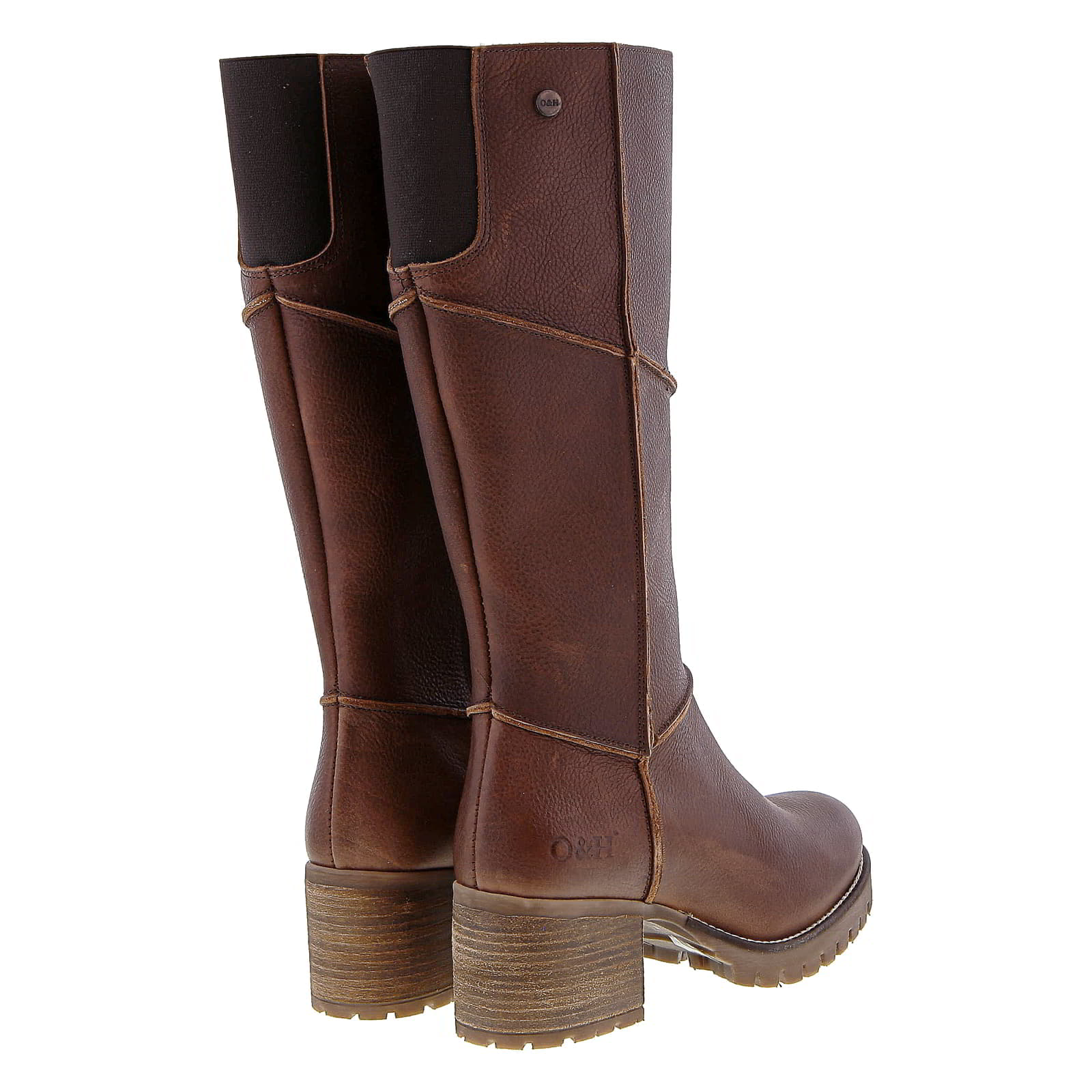 Womens Kensington Hi Tall Leather Boots - Dark Brown