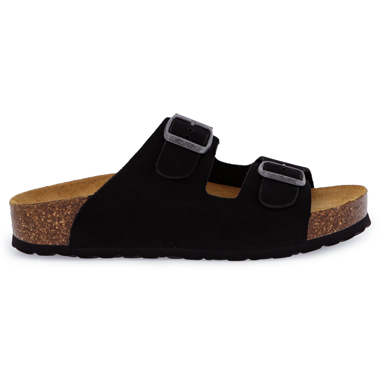 Womens Malaga Mid Platform Slide Sandals - Black