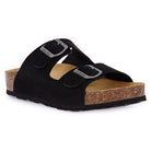 Womens Malaga Mid Platform Slide Sandals - Black