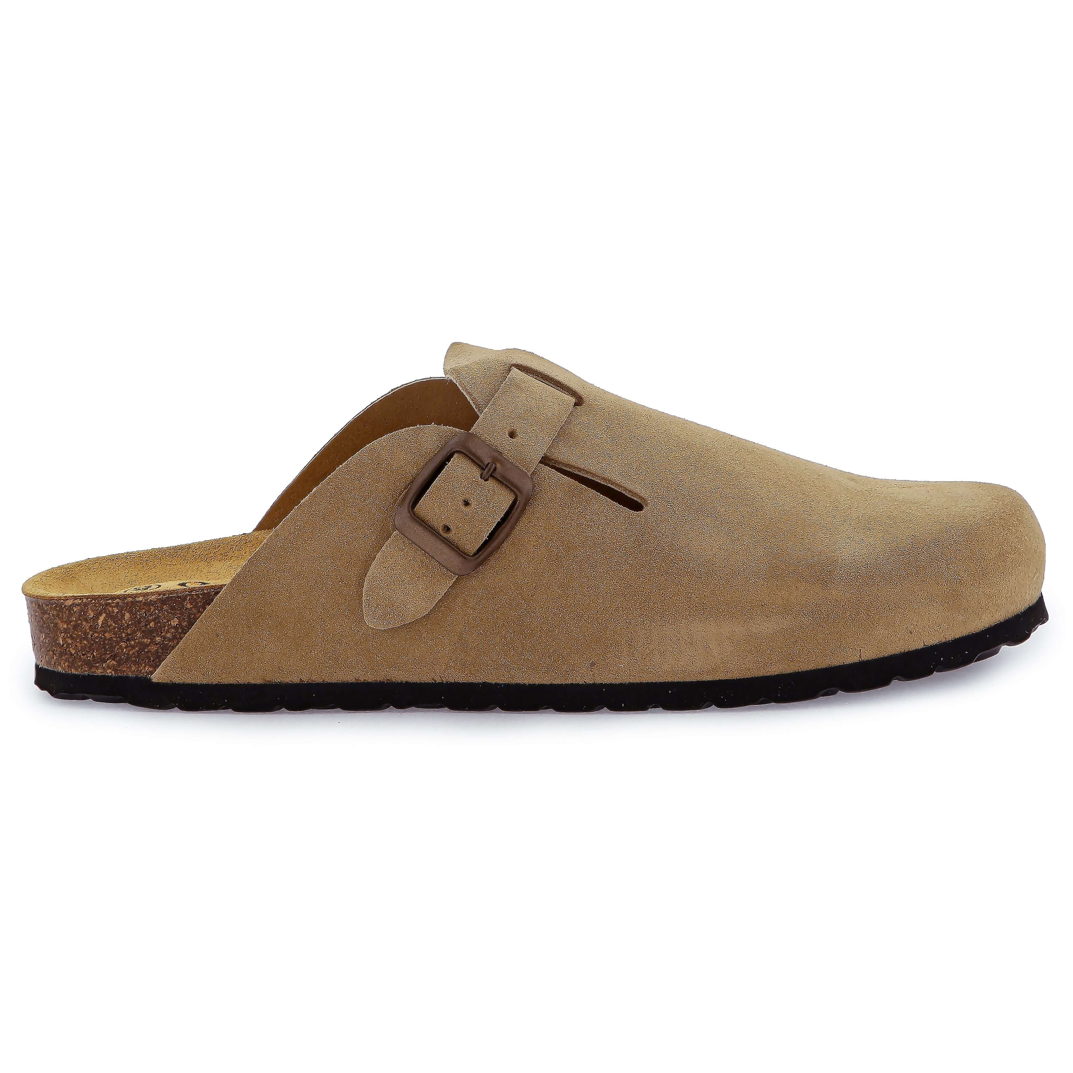 Mens Sir Gibraltar Leather Clogs - Tan