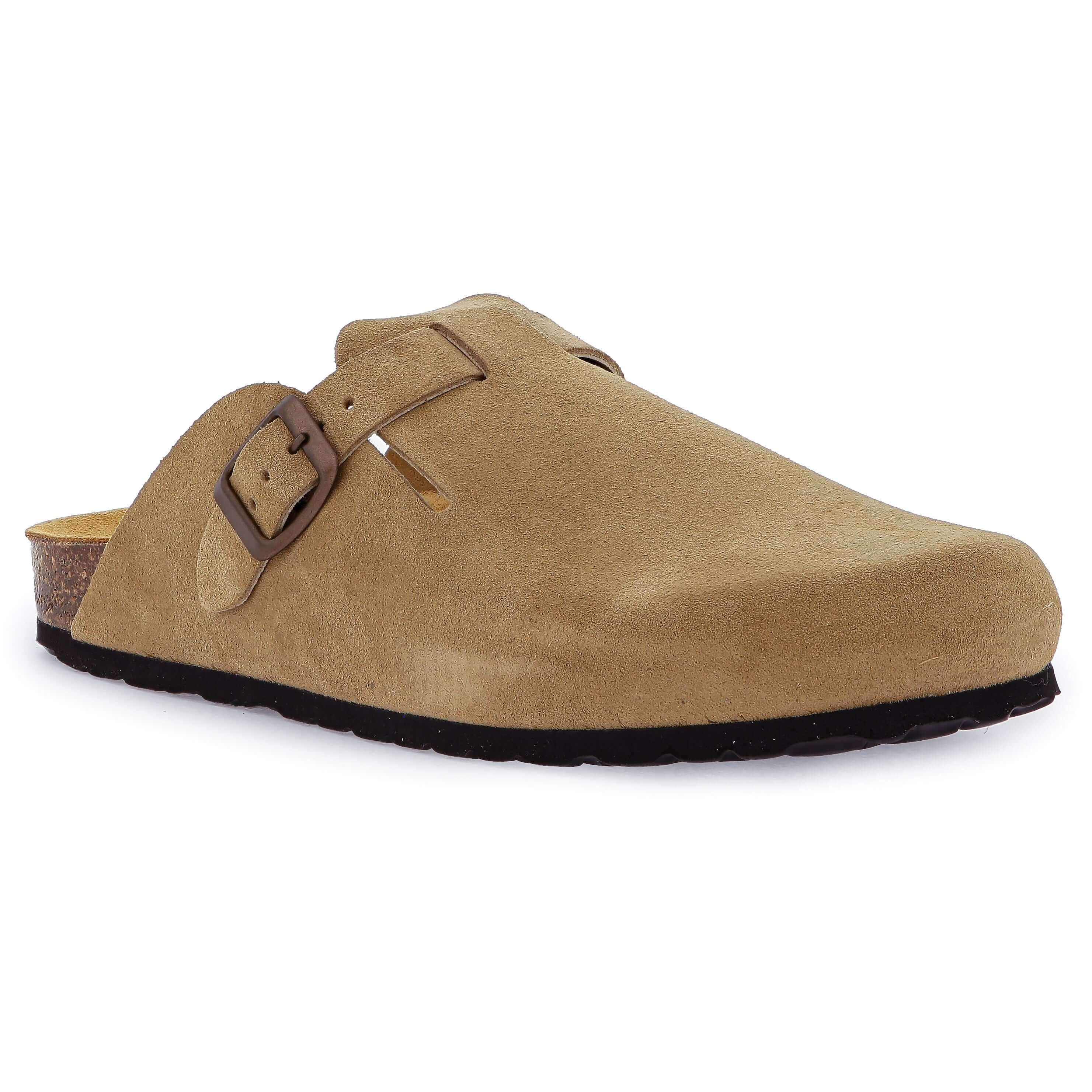 Mens Sir Gibraltar Leather Clogs - Tan