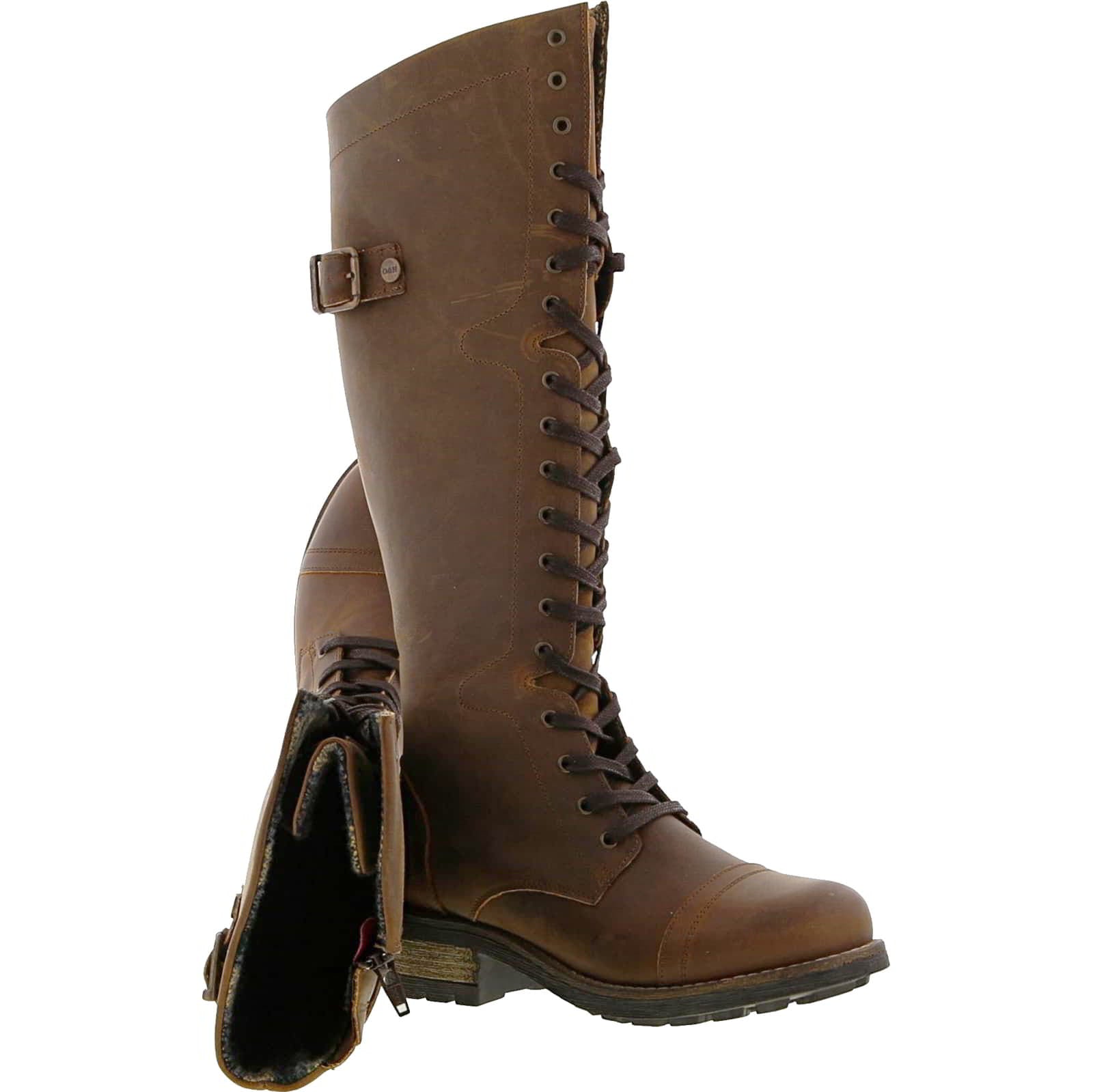 Oak & Hyde Womens Bridge 18 Tall Leather Boots - Cesar Cognac