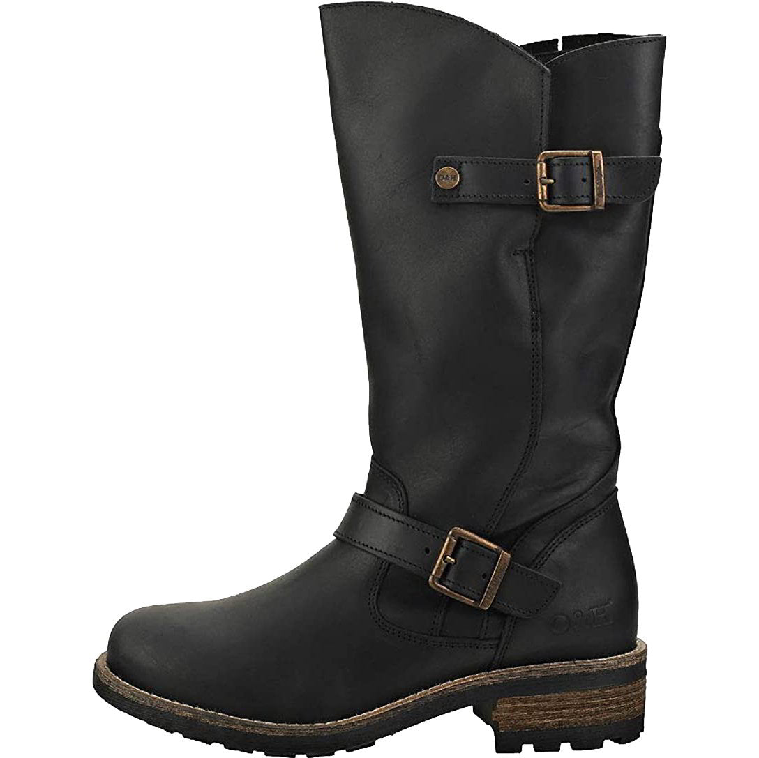 Crest Womens Tall Leather Boots - Black