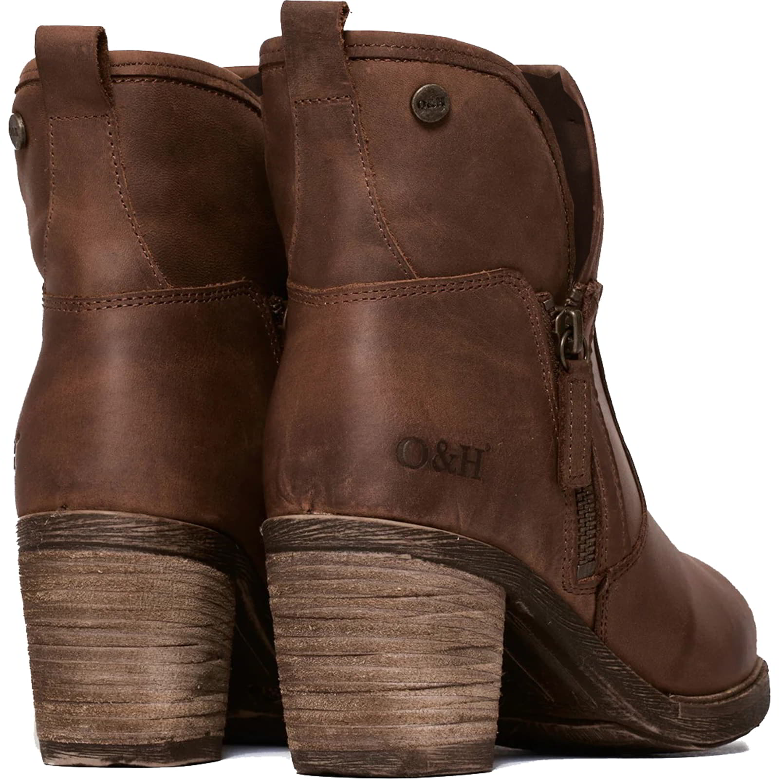 Womens Eastside Western Ankle Boots - Brown