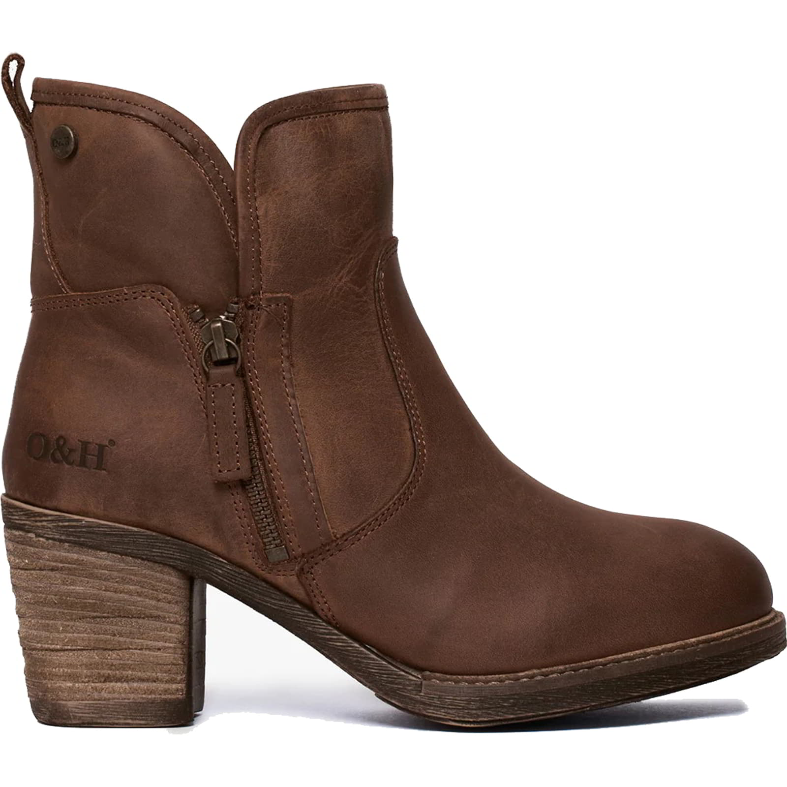 Womens Eastside Western Ankle Boots - Brown