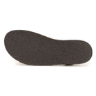 zero drop outsole of mens acacia back strap sandals in brown showing tread