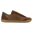 side profile of mens aspen barefoot trainers in tan showing O&H logo