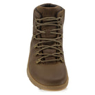 top view of mens blackthorn barefoot walking boots showing toe shape and lace entry