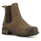 Front angled view of dark brown Bridge Chelsea 2 boots showing smooth leather upper