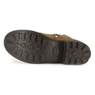 Outsole of cognac Bridge Demi 2 ankle boots showing tread pattern and heel