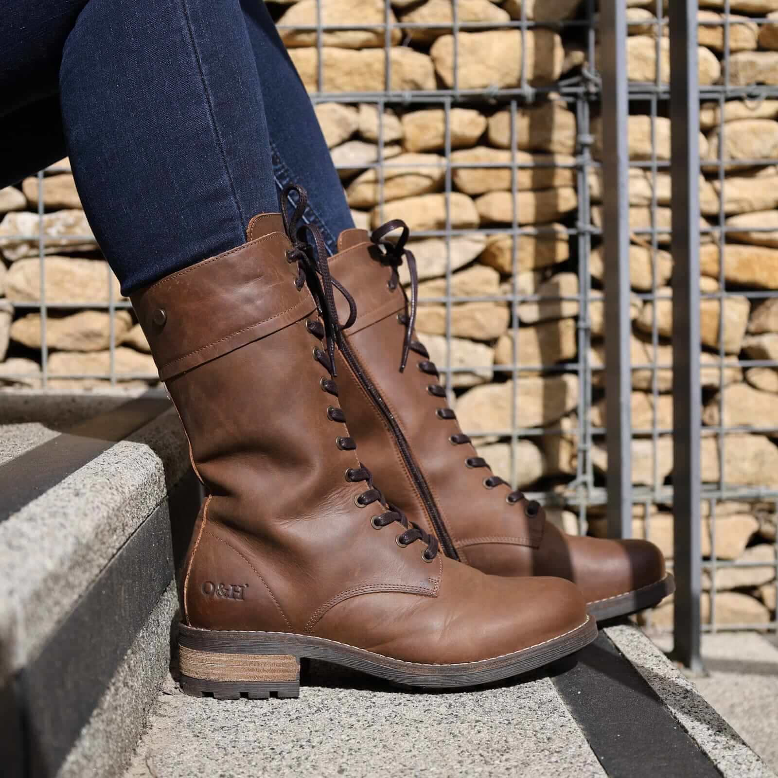 Lace Up Tan Combat Boots Womens Aldo Tan Distressed Western Style