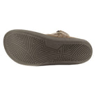 zero drop outsole of dark brown cedar barefoot boots showing tread pattern