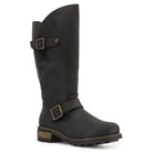 black Crest 2 wide calf tall boots shown from a front angled perspective