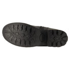 Outsole of black Crest 2 wide calf tall boots showing tread pattern