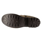 Outsole of dark brown Crest 2 tall boots showing tread pattern