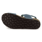 outsole of turquoise oak & hyde daisy sandals showing textured tread pattern