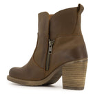 angled inside view of Eastside 2 western boots showing block heel detail and inside zip