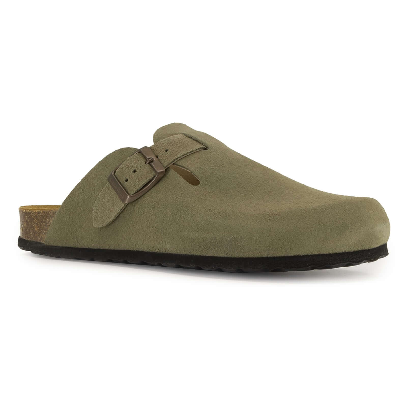 Oak & Hyde Gibraltar 2 Women's Suede Leather Clogs Khaki