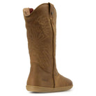 brown barefoot cowboy boot showing O&H branding on heel on white background