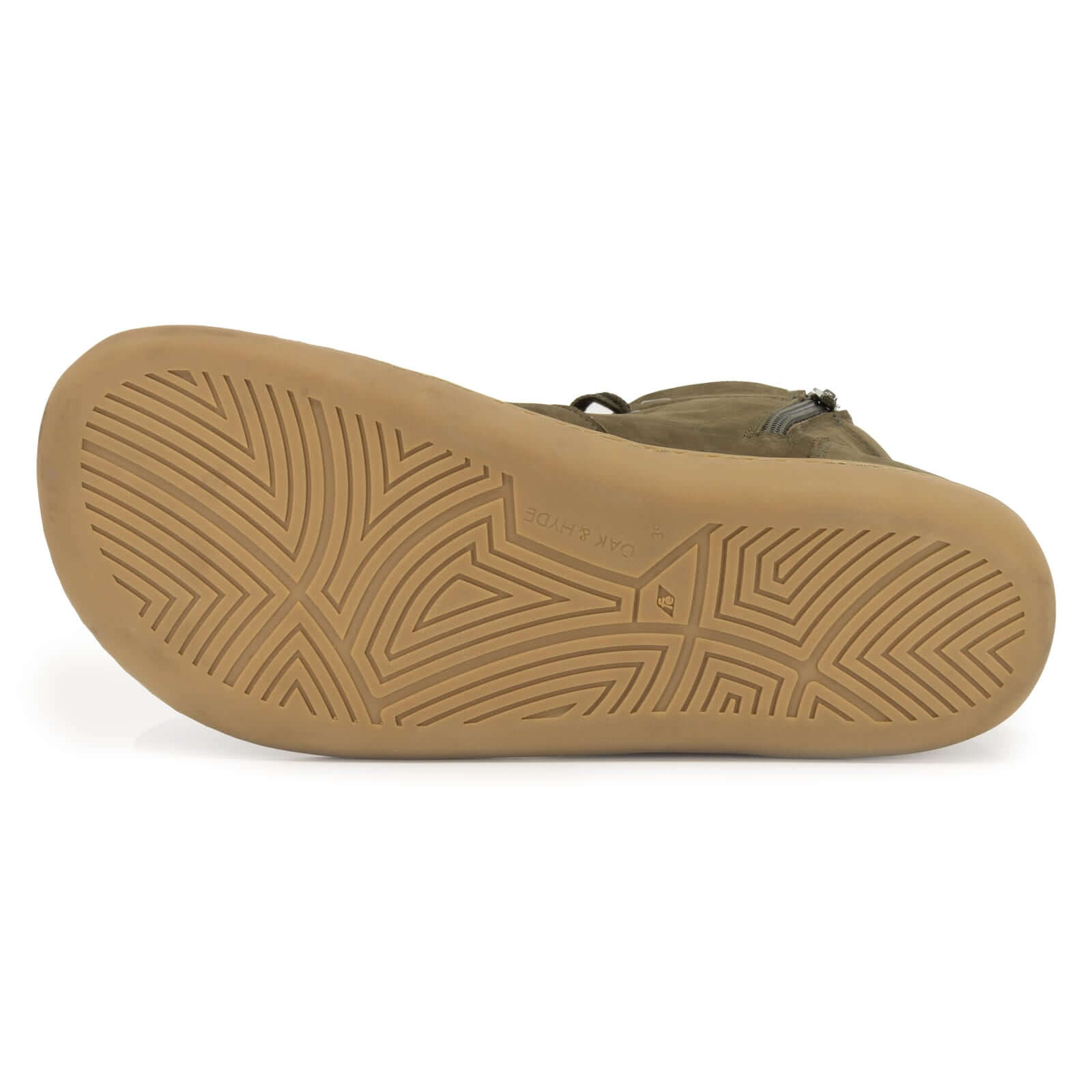 green shoe sole on a white background