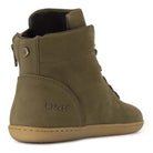 green nubuck barefoot boot on a white background